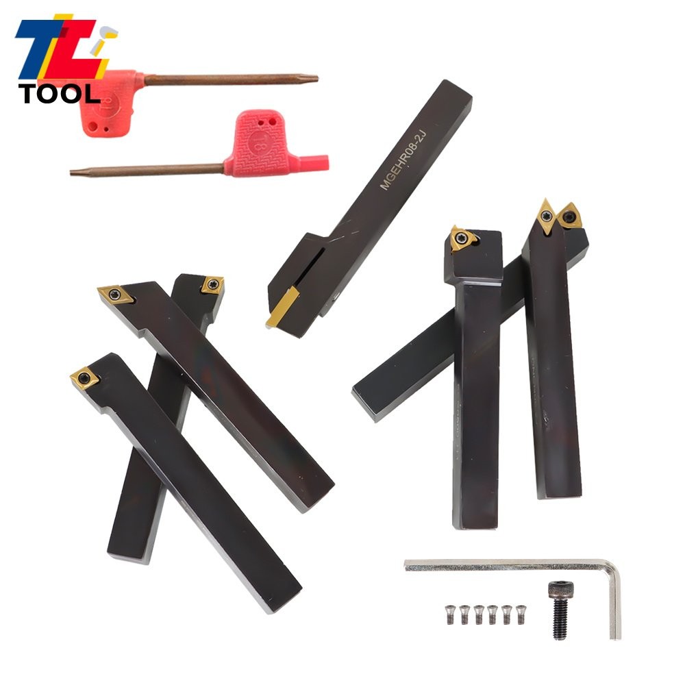 7Pc 1/2" Lathe Tool Bit Thread Insert+Holder Set Carbide Indexable Turning Tool
