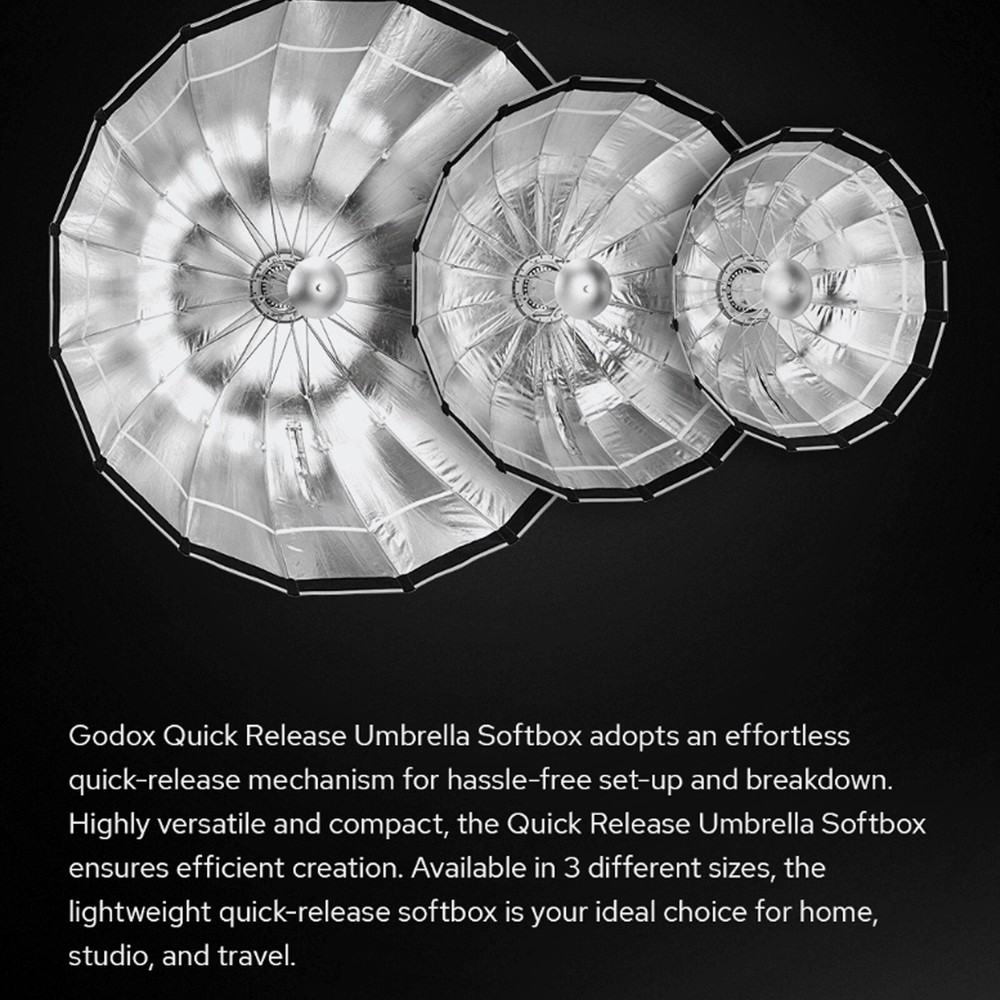 US Godox S85T 85cm Quick Release Umbrella Softbox Diffuser Fr Bowens Flash Light