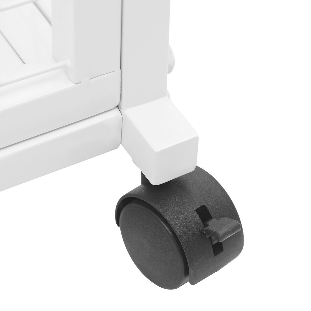Floor Mount Mobile Ribbon Holder Organizer with Wheels and Ample Storage Space