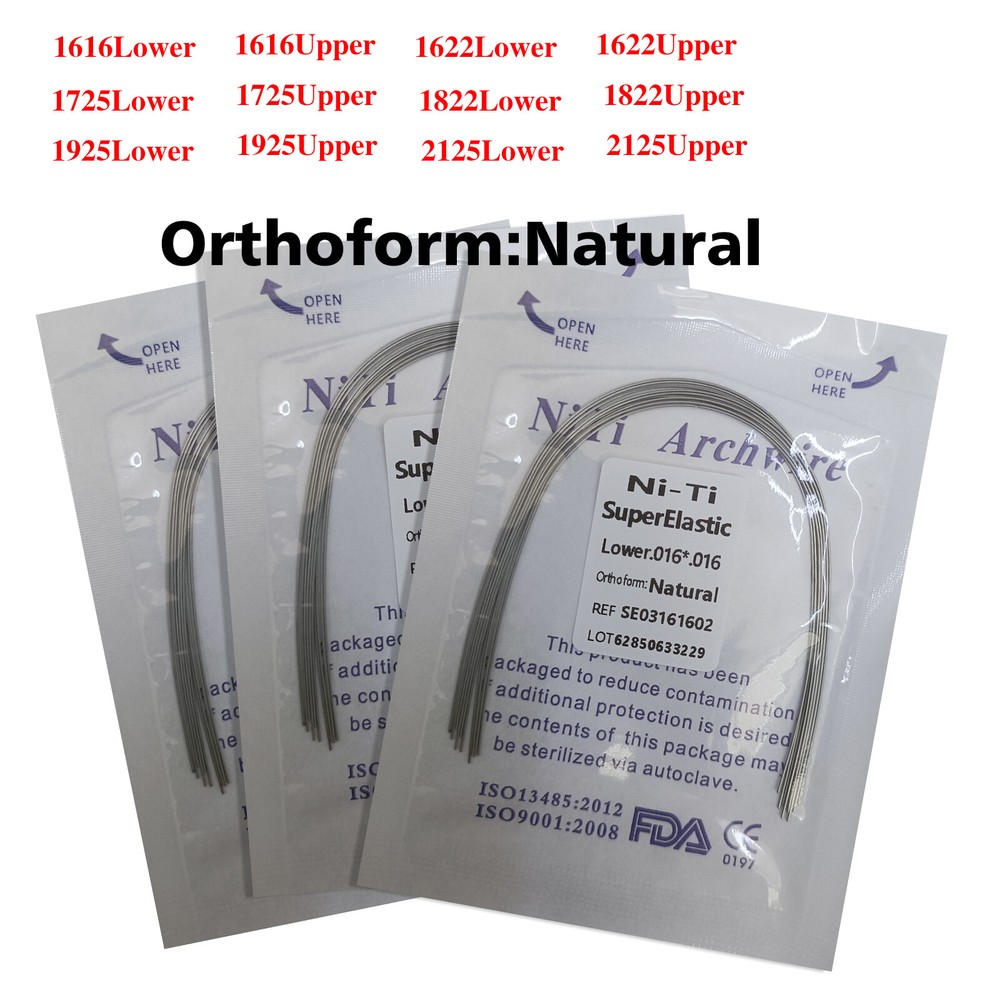 Dental Orthodontic Arch Wire Rectangular Niti Super Elastic Natural Upper /Lower
