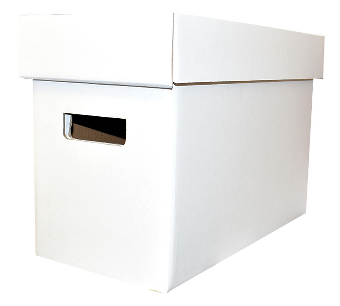 2 Short Cardboard Comic Book Storage Box Holds 150-175 Comics Stackable Boxes