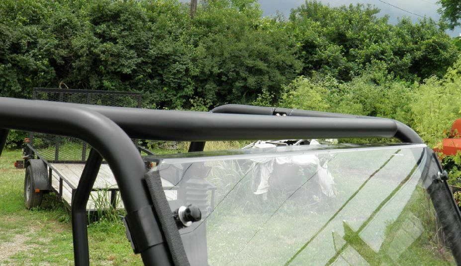 2009-2014 Polaris Ranger Mid Size 2-Pc Vented Windshield with Loop Clamps