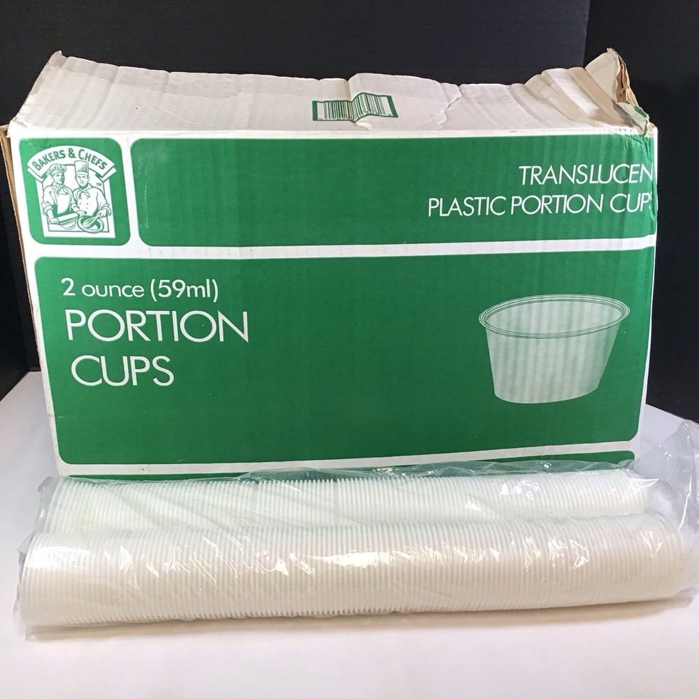Bakers & Chefs 2oz Plastic Translucent Portion Cups Clear 2000