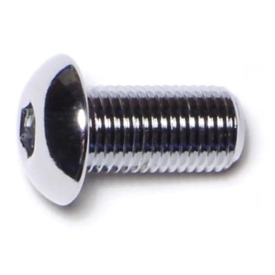 3/8"-24 x 3/4" Chrome Grade 8 Button Socket Cap Screws (10 pcs.)