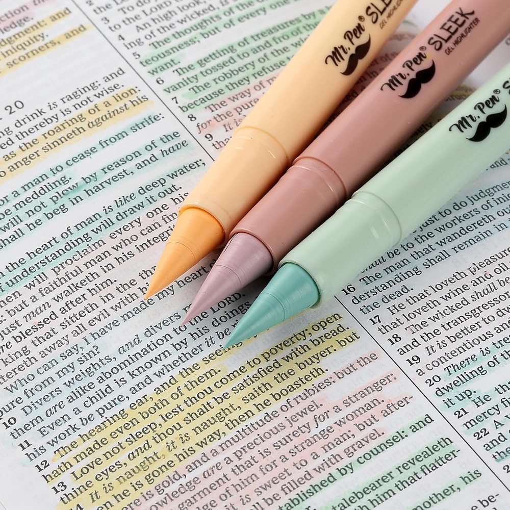 Mr. Pen- Gel Highlighter Set, 16 Pack, 1 Count (Pack of 1), Multicolor