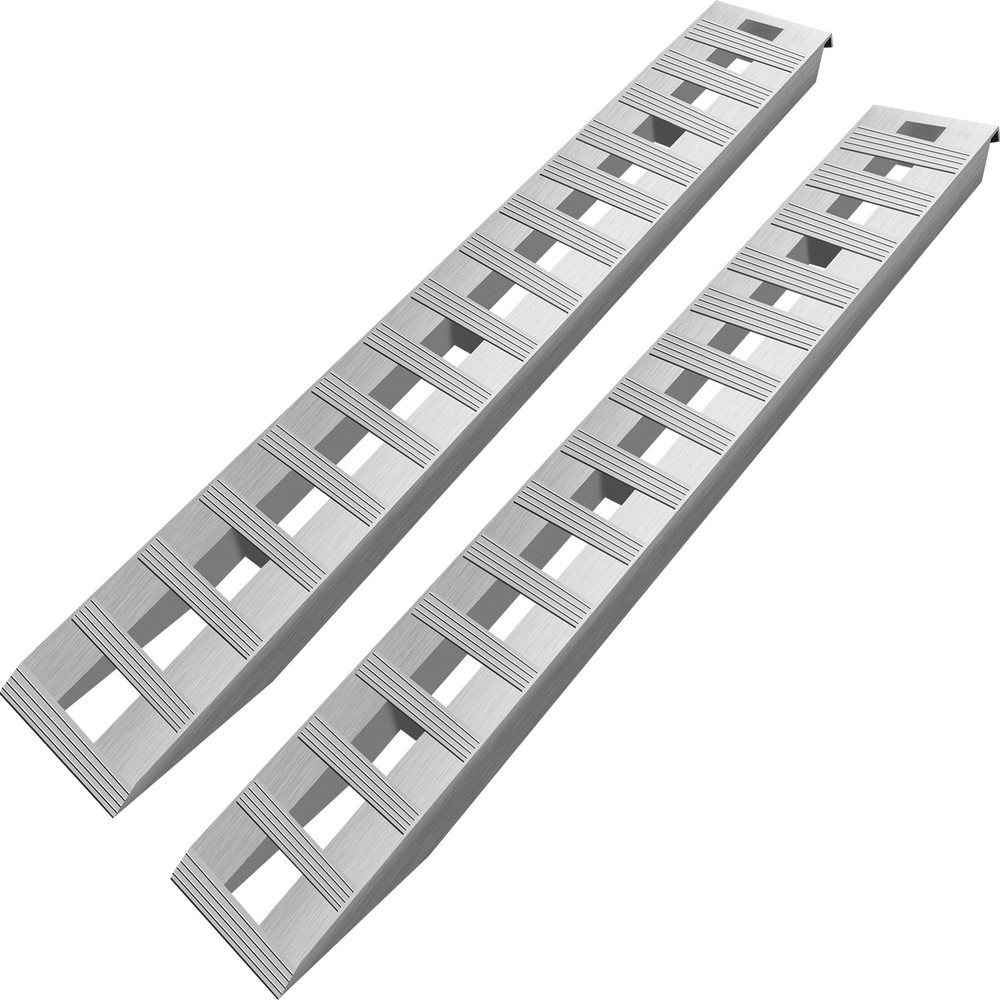 VEVOR 84"x14" Aluminum Ramps 6000Lbs Car Trailer Truck Hook End 1 Pair Ramps