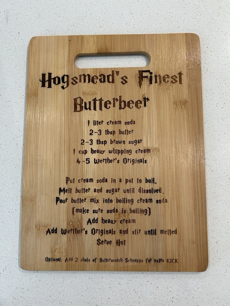 Hogeade butterbeer cutting board