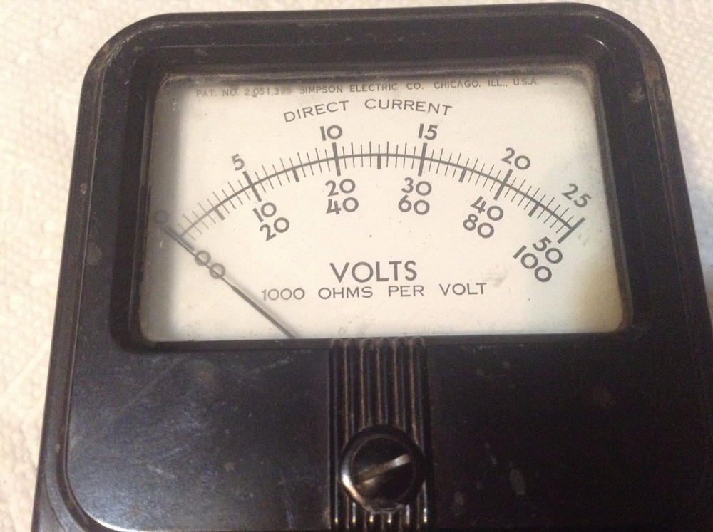 Simpson 377 DC Voltmeter 1000V
