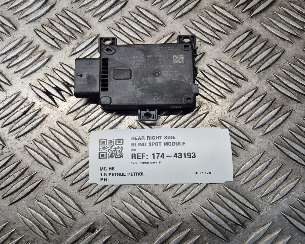 Mg Hs 2025 Rear Right Side Blind Spot Module 11909054