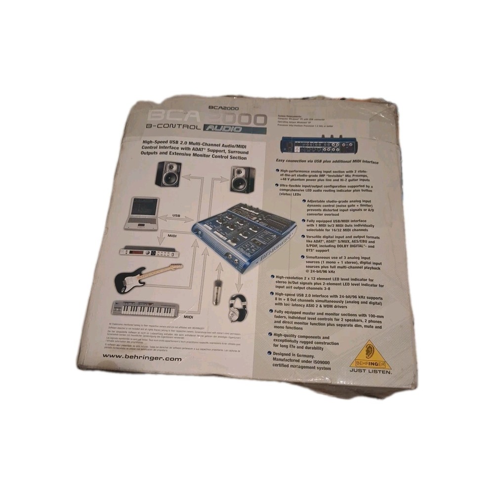 Behringer BCA-2000 Audio Interface Midi Cintrol Interface With ADAT SUPPORT Blue