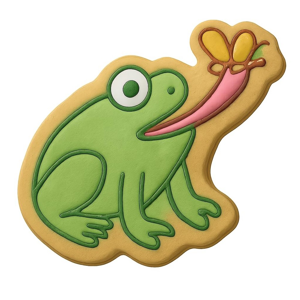 Toad with Fly Cookie Cutter & Stamp - 4x3 Fun Kitchen Baking