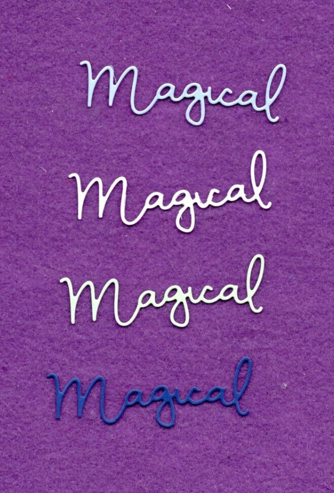 MAGICAL # 2 die cuts scrapbook cards