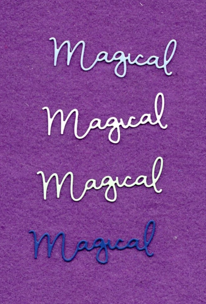 MAGICAL # 2 die cuts scrapbook cards