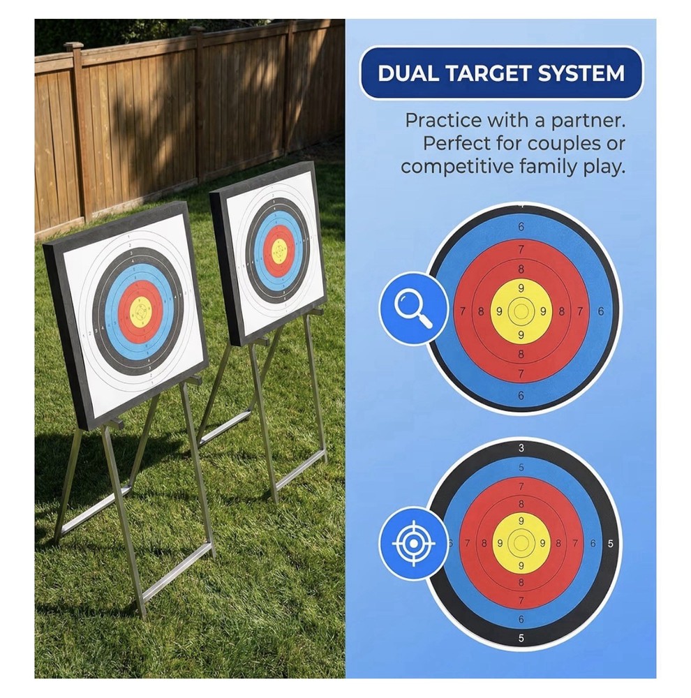 2PCS 20” EVA Archery Target Block w/ Papers, Pins & Arrow Puller