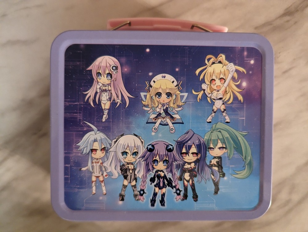 HYPERDIMENSION NEPTUNIA VICTORY LUNCH BOX + Chibi Lunch Box (2012) *NEVER USED*