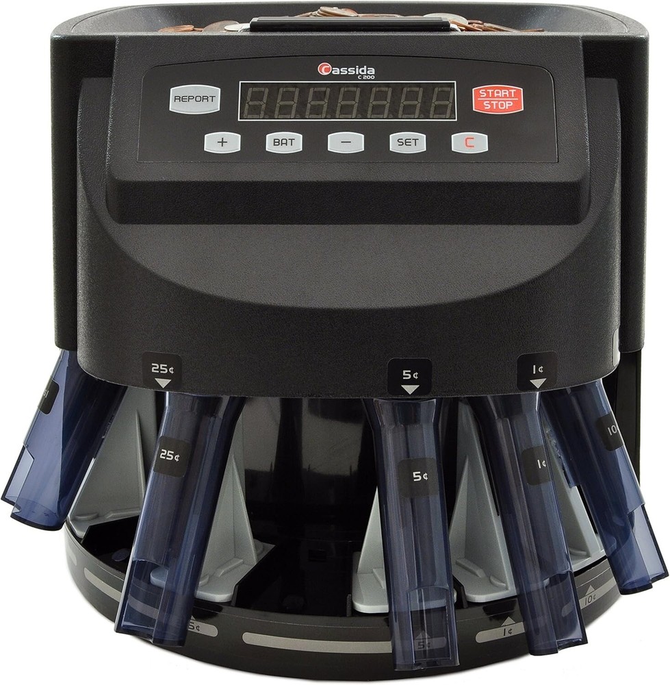 Compact Coin Sorting Machine with Automatic Wrappers - Ideal for Home & Business