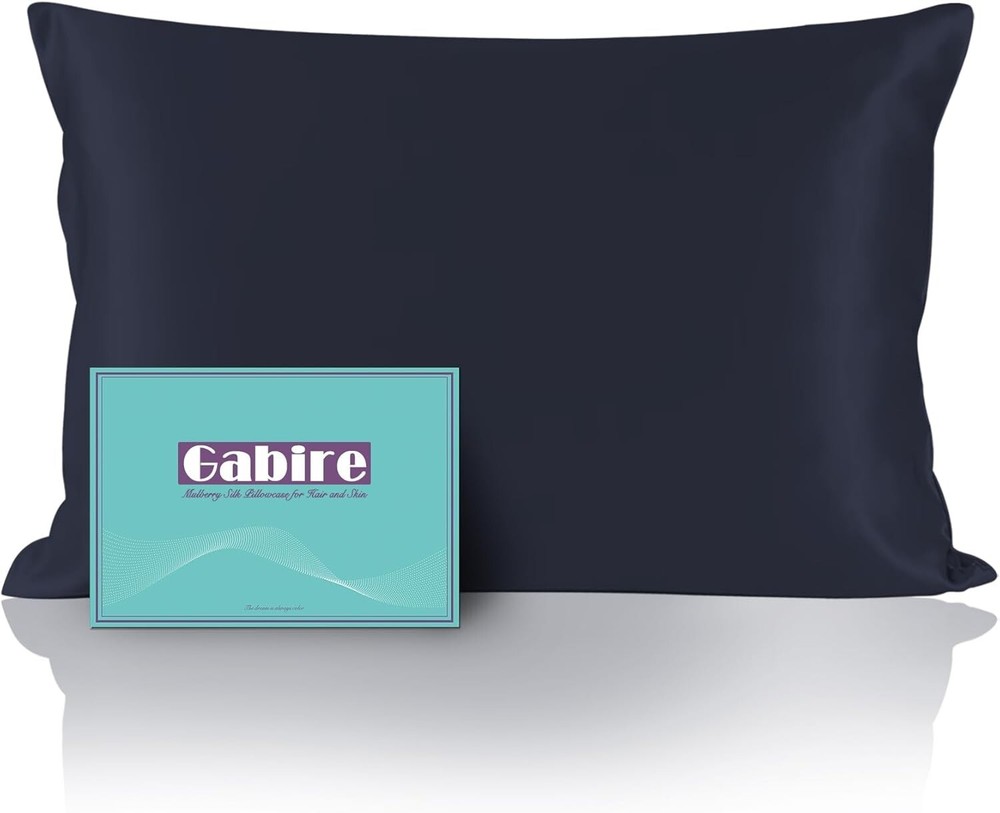 Silk Pillowcases, NAVY BLUE, King Size (20"x36")