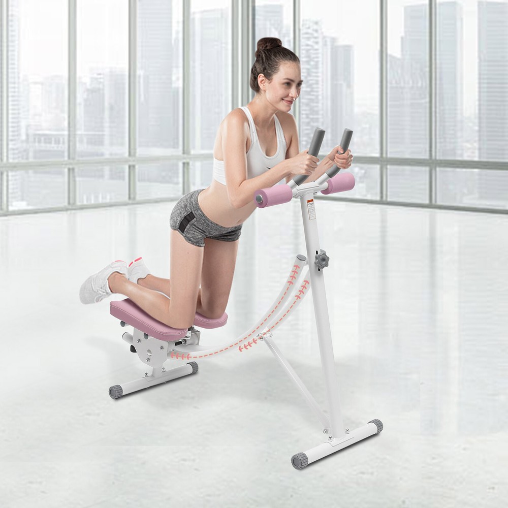 Foldable AB Machine AB Cruncher Abdominal Workout Sit Up Bench Core Toner Shaper
