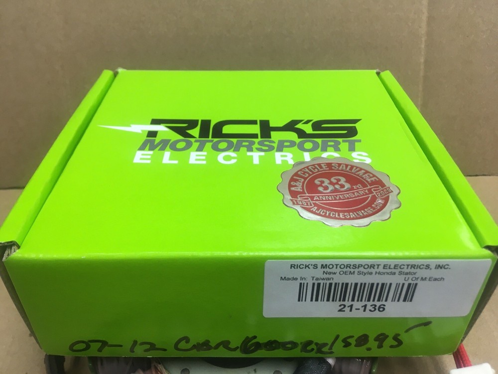 2007-2012 Honda CBR600rr, alternator stator, charging stator Rick's Electronics