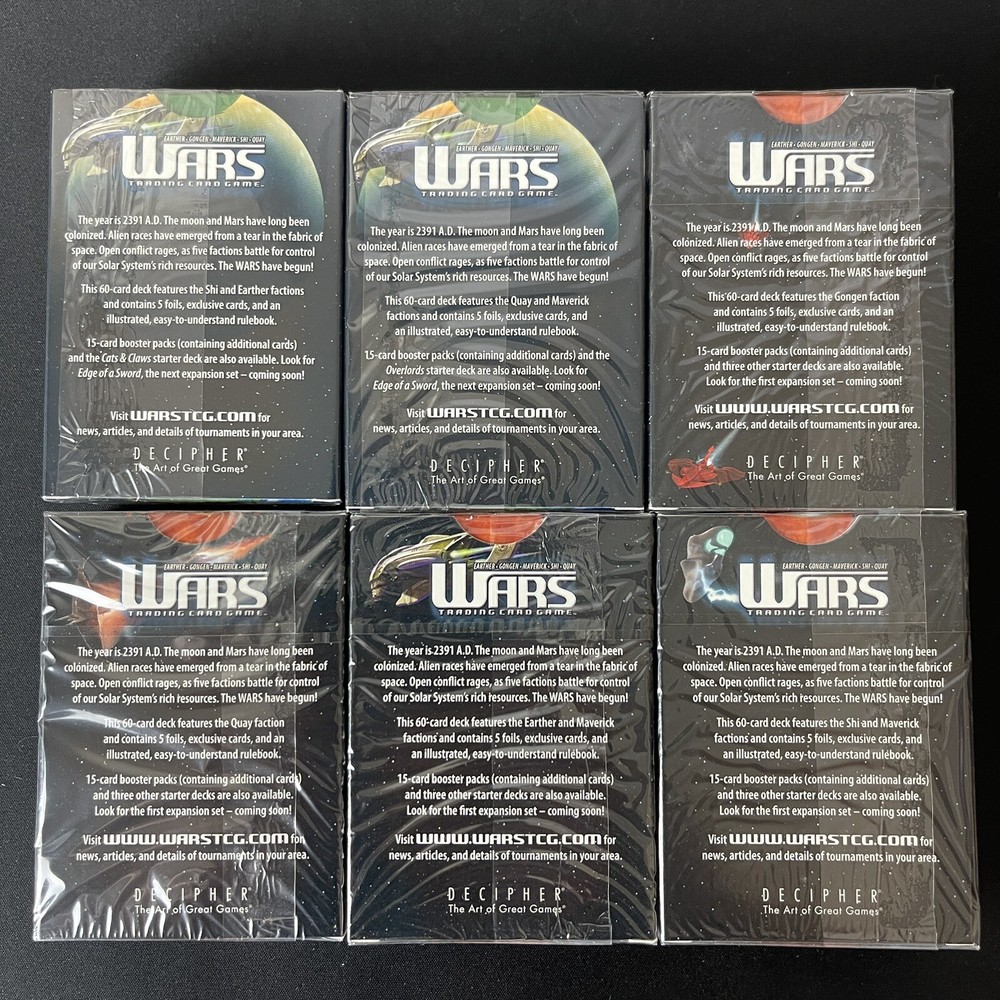 Wars CCG Incursion Nowhere to Hide Complete Starter Deck Set Sealed 6x