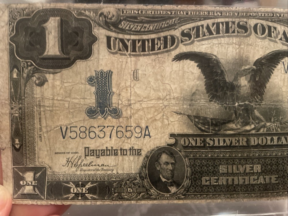 1899 $1 One Dollar Silver Certificate, Black Eagle FR 236