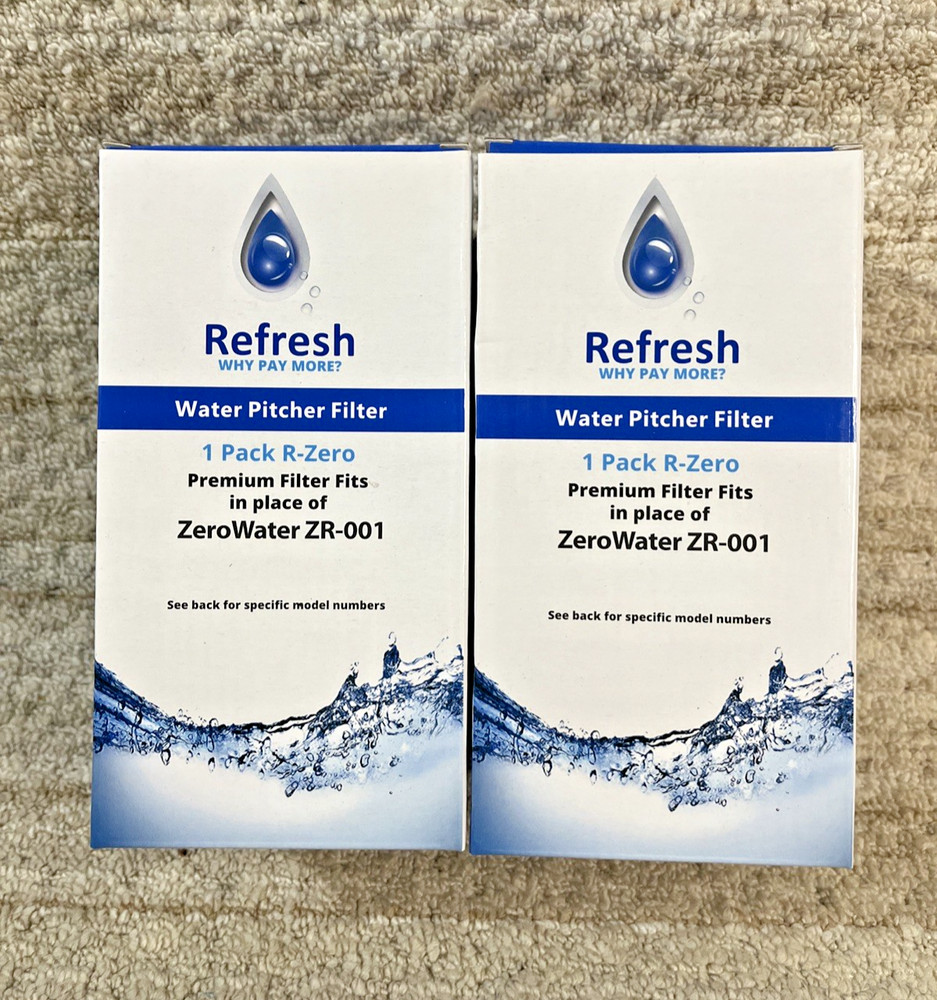 Refresh ZR-001, 5 Stage Replacement Water Filters for ZeroWater Pitchers 2 Pack