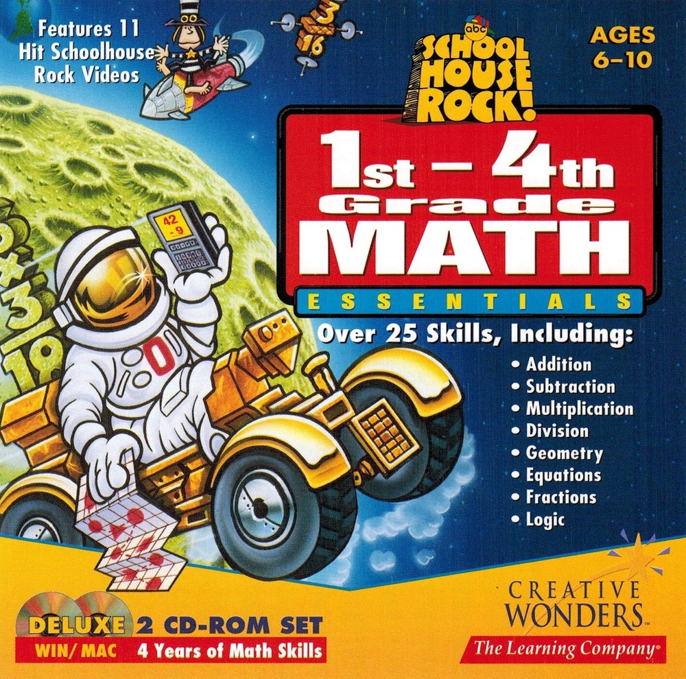 School House Rock Math Essentials 1st - 4th PC MAC Software Sealed New