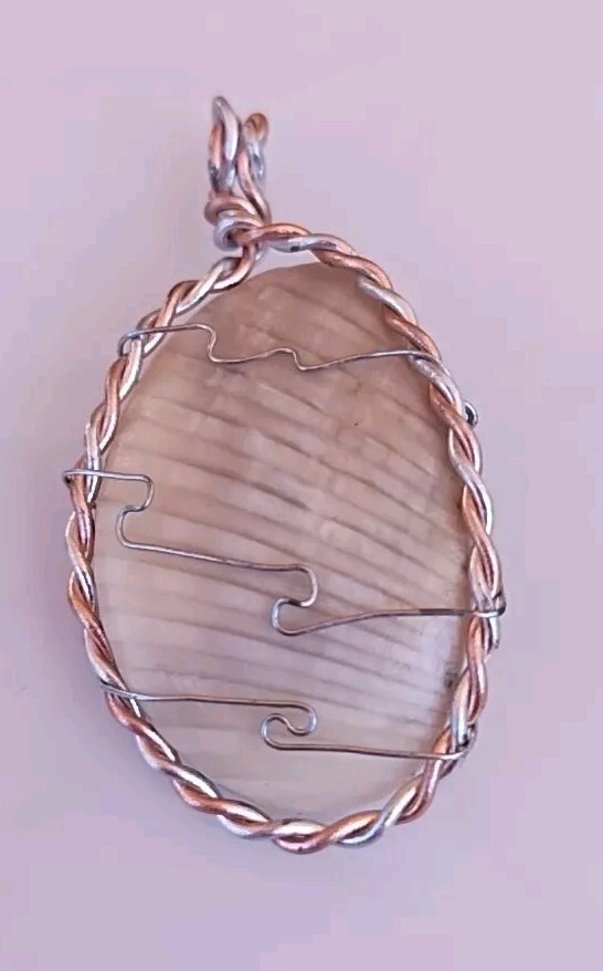 Wire Wrapped Shell Pendant