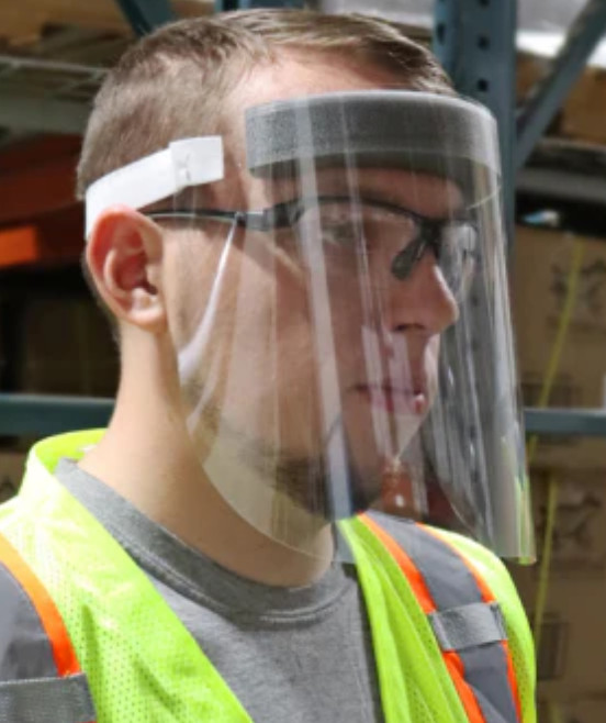 Clear Reusable Face Shield Copolyester Face Shield Foam Padding Elastic 5 PACK