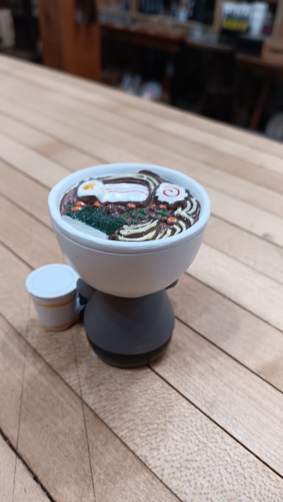 Furrybones Ramen Skeleton Figurine Bowl Head