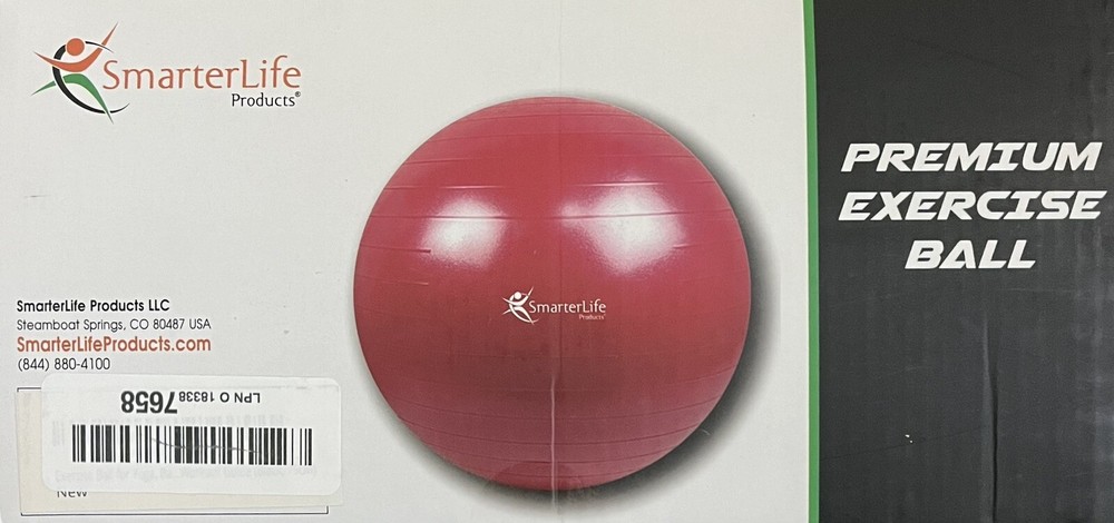 Smarterlife Premium Exercise Ball - 75 cm Black