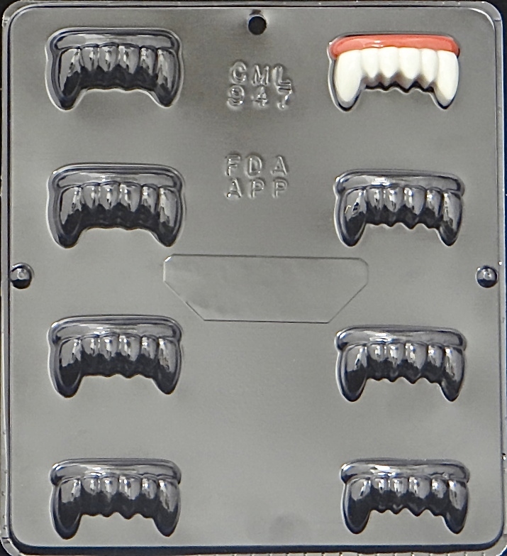 Dracula's Vampire Teeth Chocolate Candy Mold Halloween  947 NEW
