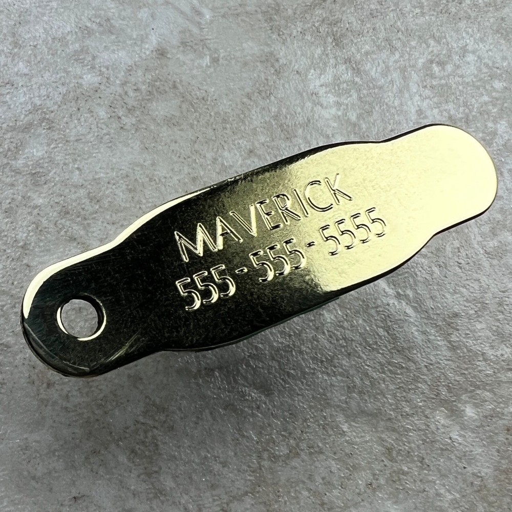 Custom Engraved Tags Personalized ID Tags Name Plate MINI BRASS Nameplate BATON