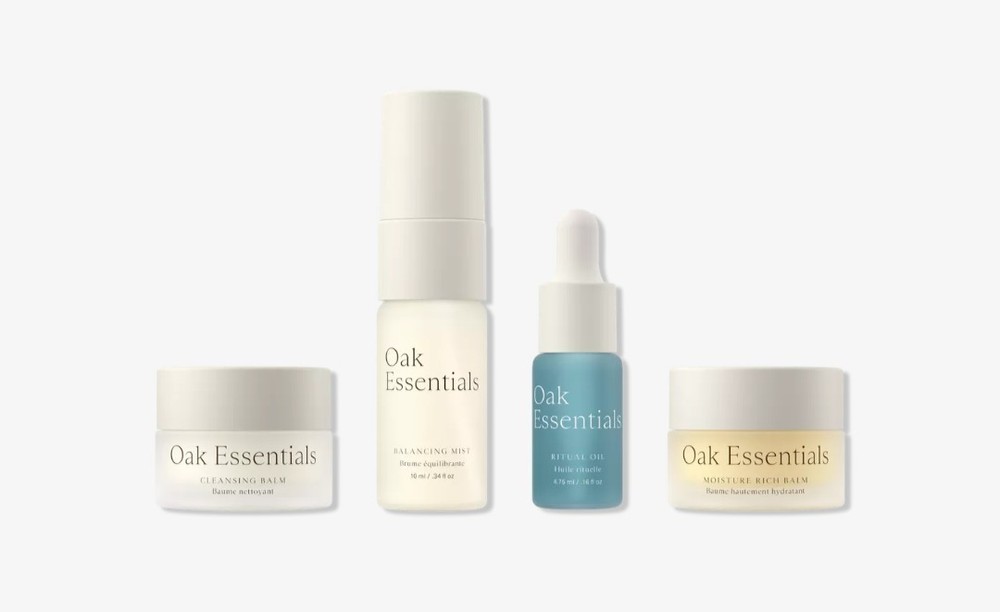 Oak Essentials Mini Routine 4pc Skincare Set Brand New