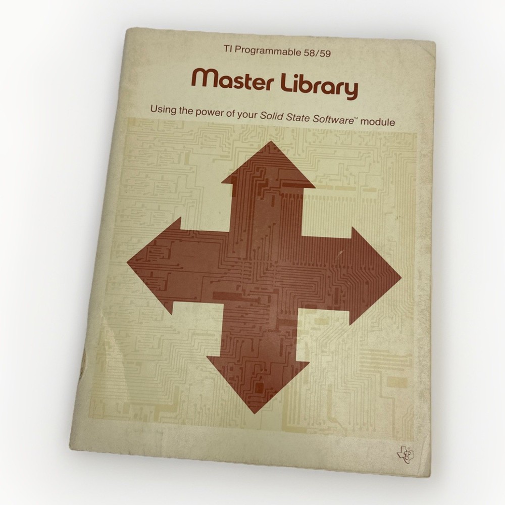 TI Programmable 58/59 Master Library Manual Using Power of Solid State Module GC