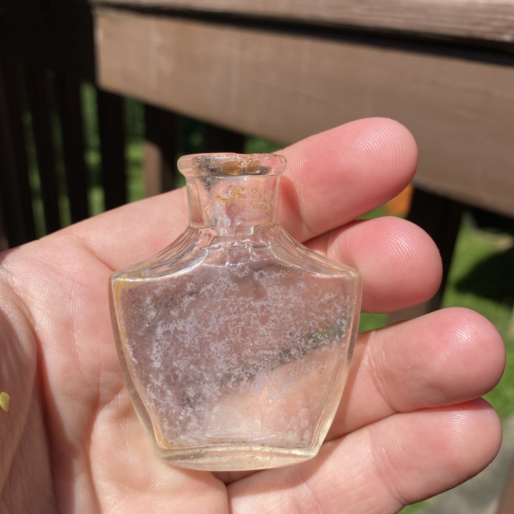 Small Iridescent Empty Perfume Bottle