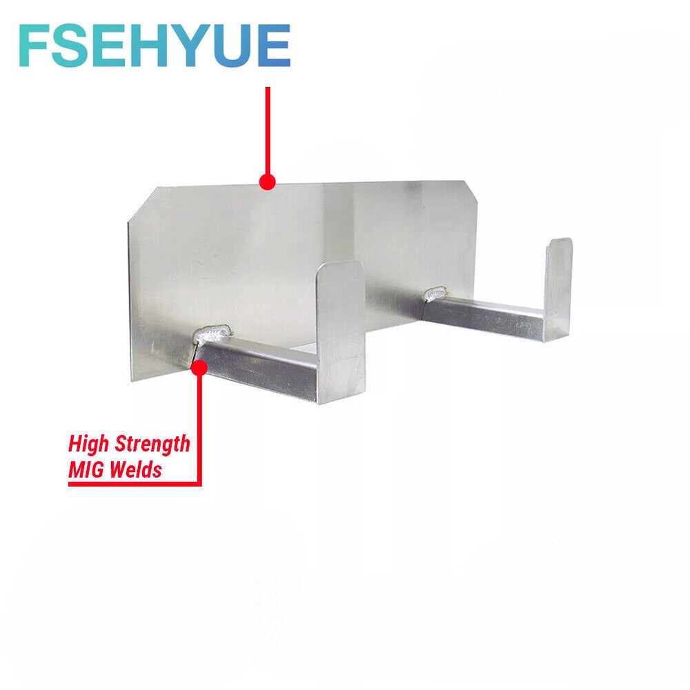 6" Depth Dual Helmet Hanger Aluminum Storage Rack Organizer