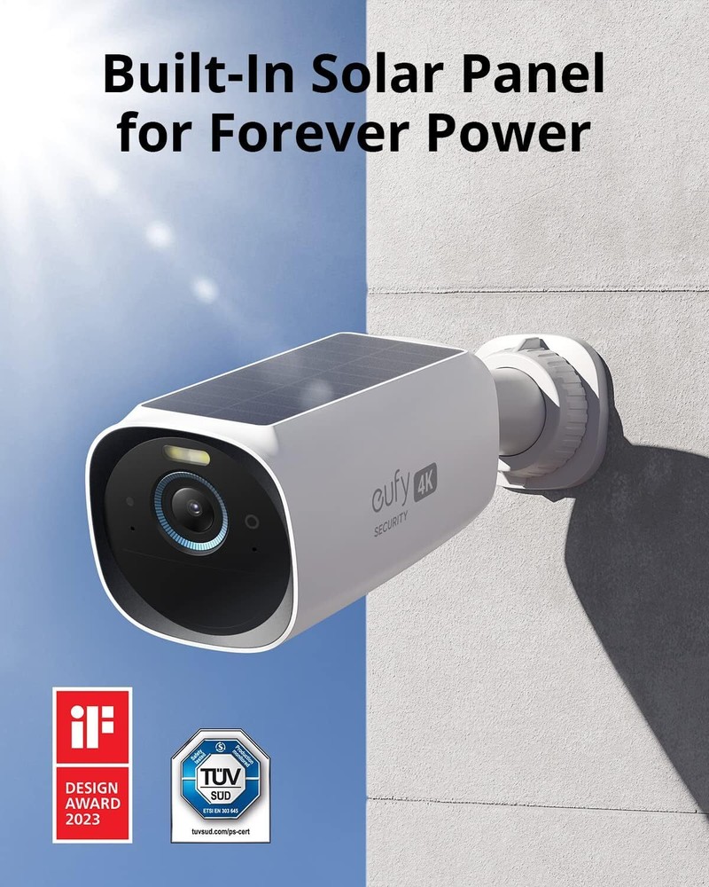 eufy eufyCam 3 Security Camera System 4K Outdoor Wireless Camera w/ Solar Panel
