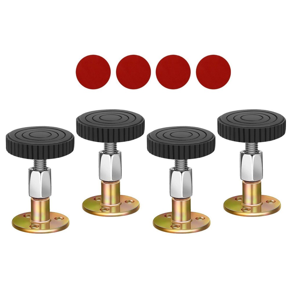 4x Anti Shake Solution for Bed Frames Adjustable Threaded Headboard Stabilizer