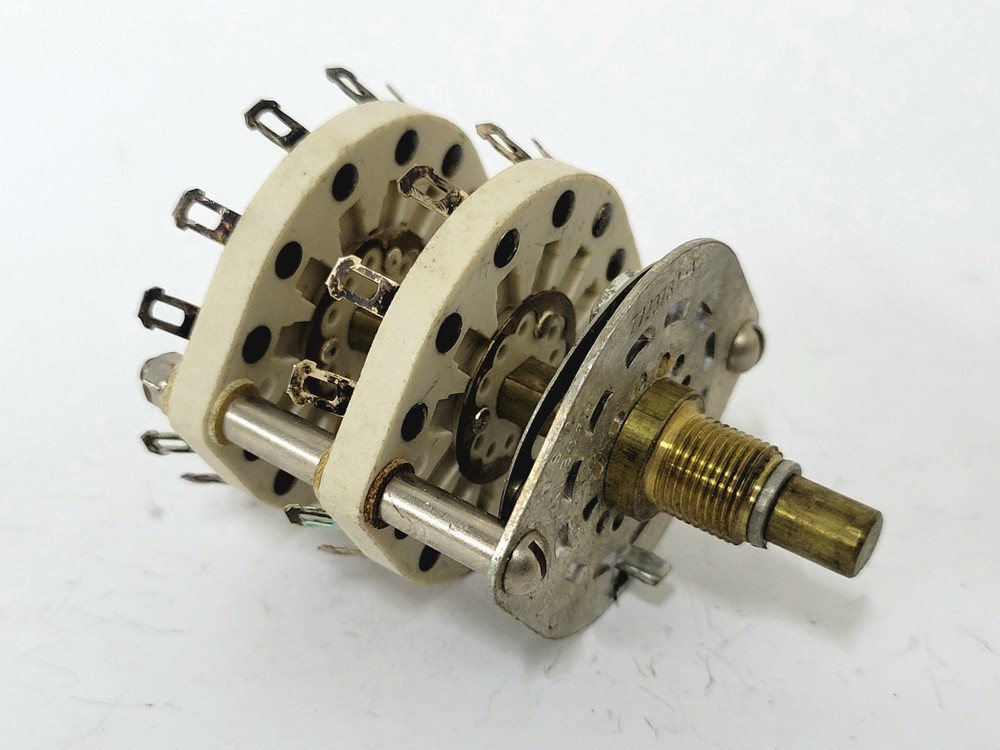 4X - 11 position 2 pole ceramic rotary switch - make before break - shorting