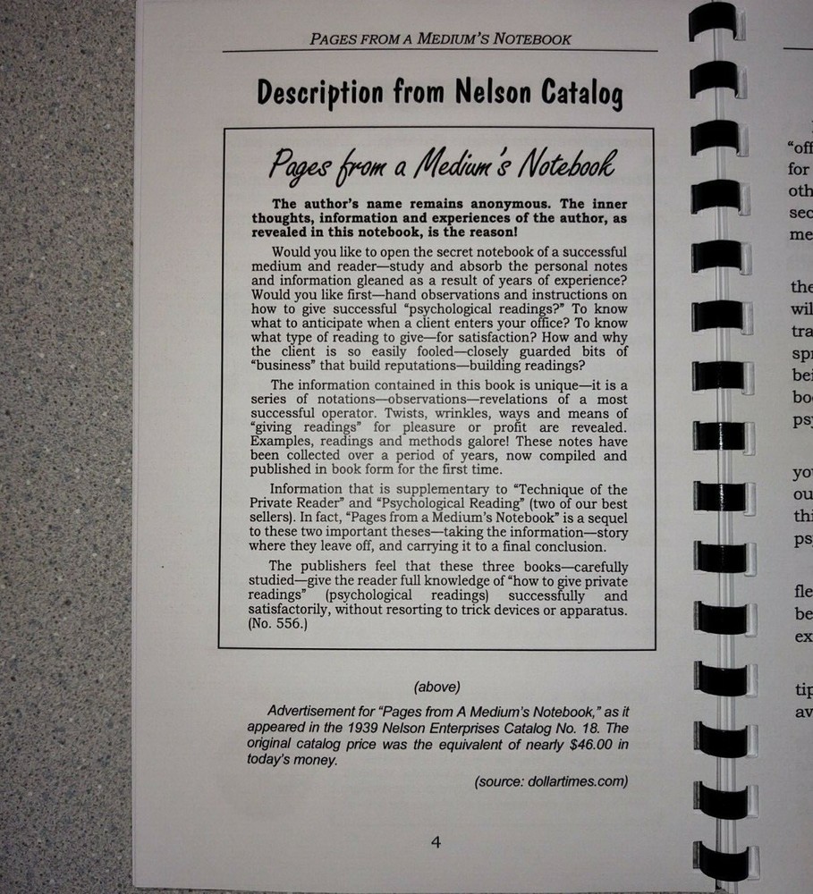 Pages from a Medium's Notebook by Robert A. Nelson