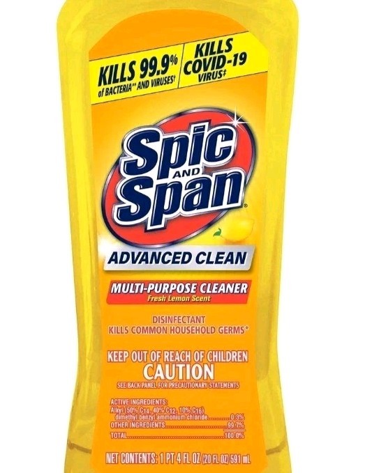 Spic And Span Multi-purpose Cleaner Lemon Scent Liquid Floor Cleaner 4 Bottles