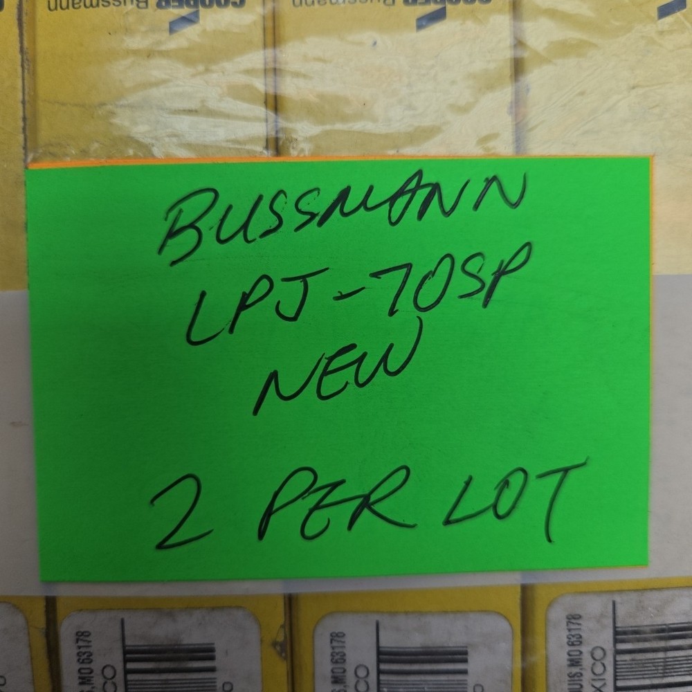 2 Pack Bussmann LPJ-70SP Dual-Element Time Delay Fuse 600 Volt 70 Amp New