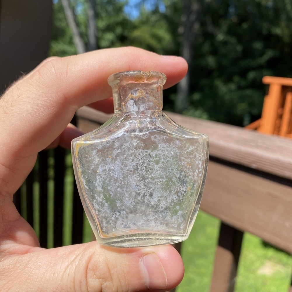 Small Iridescent Empty Perfume Bottle