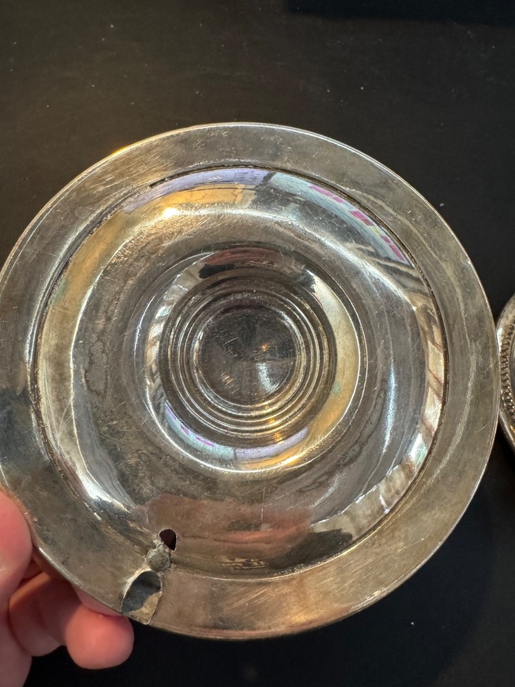 2 Antique Silver-plate Candle Holder