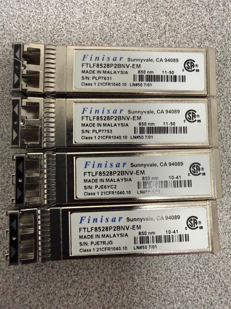 4 X FINISAR FTLF8528P2BNV-EM TRANSRECEIVER MODULES