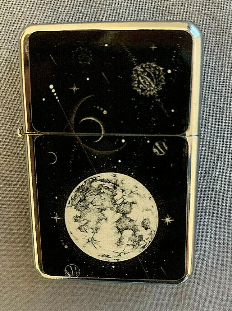 Outer Space Image D1 Flip Top Oil Lighter Windproof
