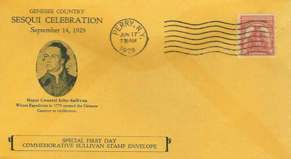 657 2c SULLIVAN EXPEDITION - 1st Perry Herald cachet