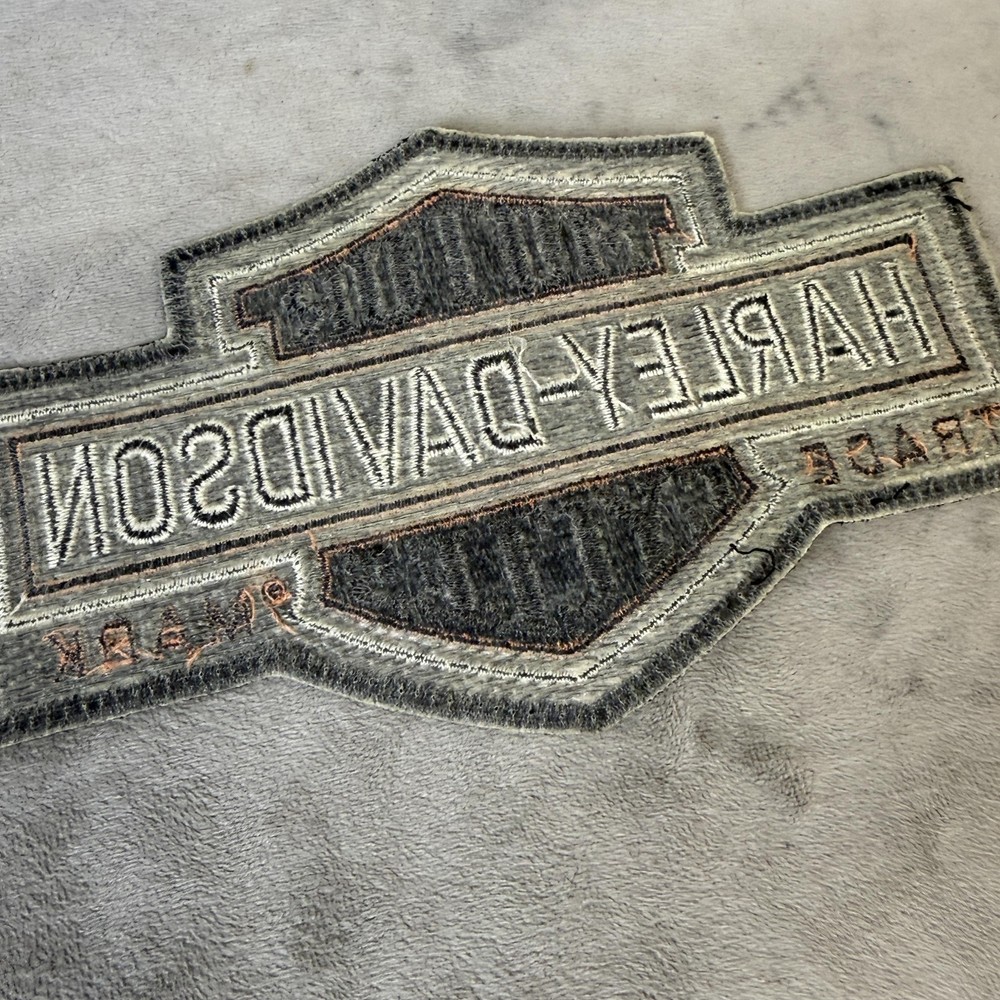 Harley-Davidson Patch Mens One Size Black Orange Embroidered Logo Back Patch