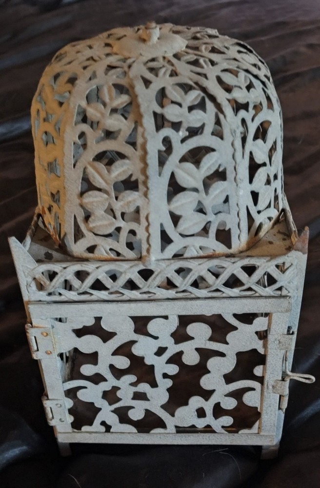 Antique Wrought Iron Birdcage Lantern